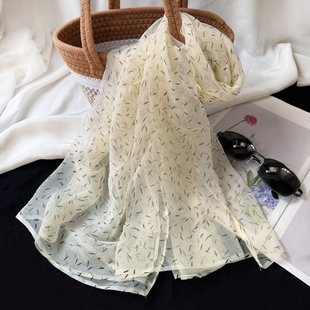 米粒款真丝桑蚕丝小丝巾薄款百搭护颈长丝巾柔软纱巾妈妈围巾披肩