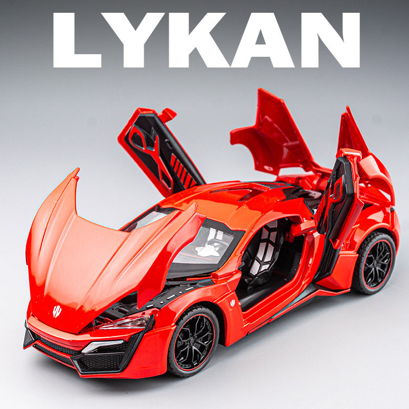 莱肯跑车合金车模速度与激情1:32儿童回力汽车玩具车仿真汽车模型