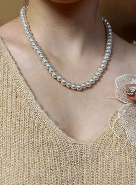 施家珠毛衣链项链女新款爆款锁骨链轻奢小众高级感颈链项链女