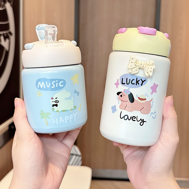 迷你保温杯女高颜值316不锈钢吸管水杯小巧可爱学生便携随身杯子