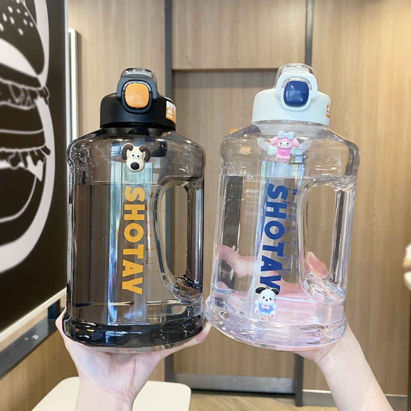 带吸管大容量运动水壶耐高温