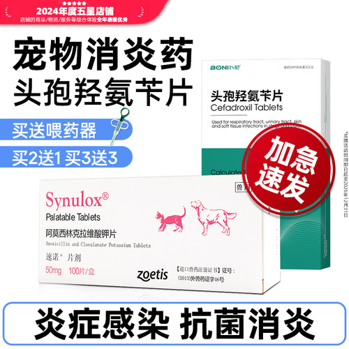 宠物消炎药头孢猫咪狗狗