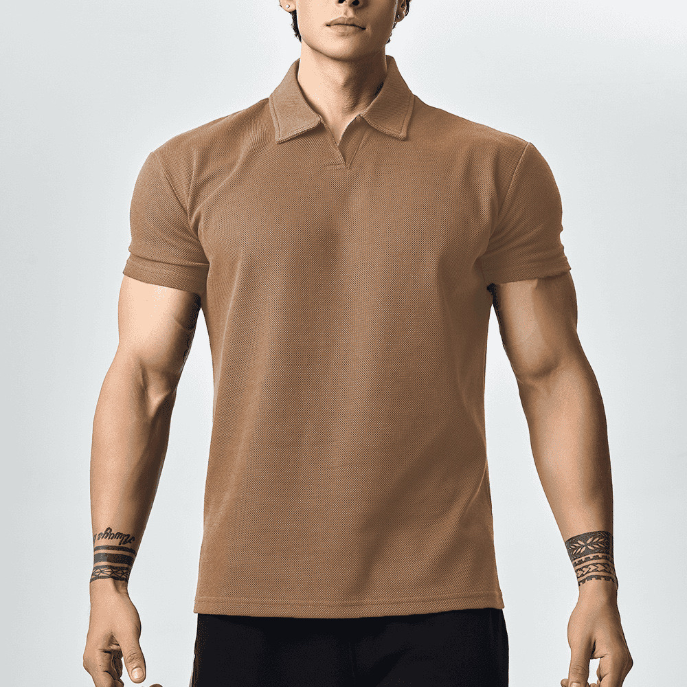 thumbnail for Light Weight Summer 250g Strong and Tight Cuffs Polo Shirt Short Sleeves T-Shirt Men&#039s Breathable Sports Fitness