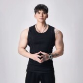 显大背心男夏季 Light Weight重磅300g无袖 运动休闲健身训练坎肩