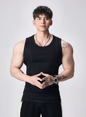 Light Weight重磅300g无袖显大背心男夏季运动休闲健身训练坎肩