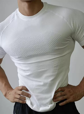 Light Weight健身服男短袖运动T恤跑步训练显壮跑步速干紧身上衣