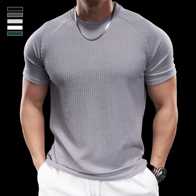 Light Weight男士运动健身T恤跑步训练衣服短袖上衣舒适透气夏季