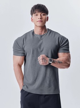 Light Weight肌理收袖口显大280g凉感短袖T恤男运动休闲健身训练