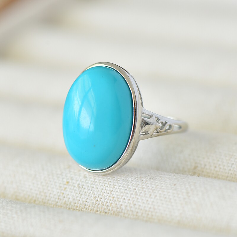 男女款S925纯银宝石镶嵌戒指空托