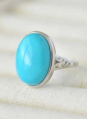 男女款S925纯银宝石镶嵌戒指空托