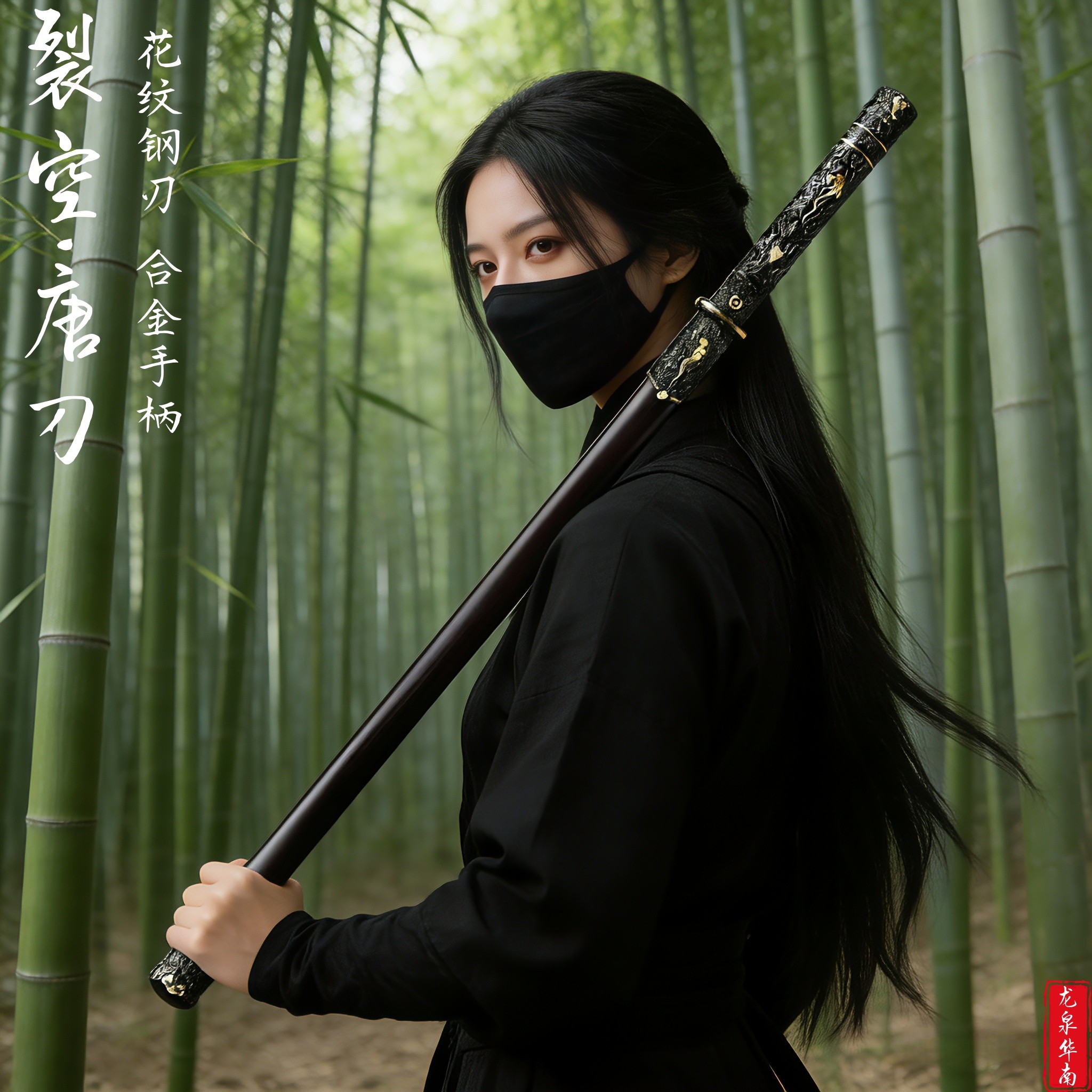 中国唐横刀花纹钢锰钢唐横中式龙泉一体户外防身练习摆件未开刃