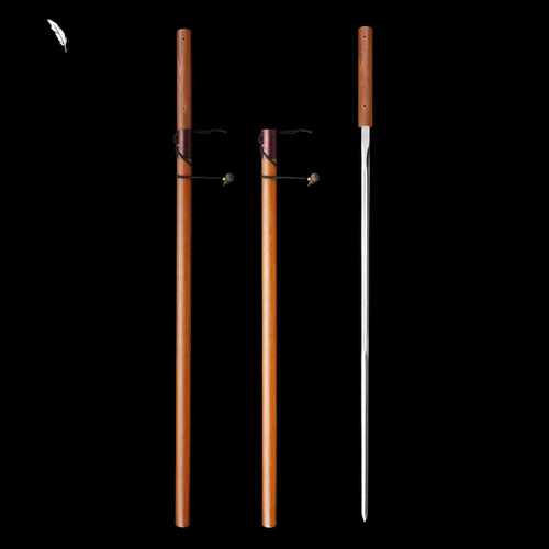 抖音同款龙泉细剑长款练习双手剑高锰钢一体四面文玩细长剑未开刃