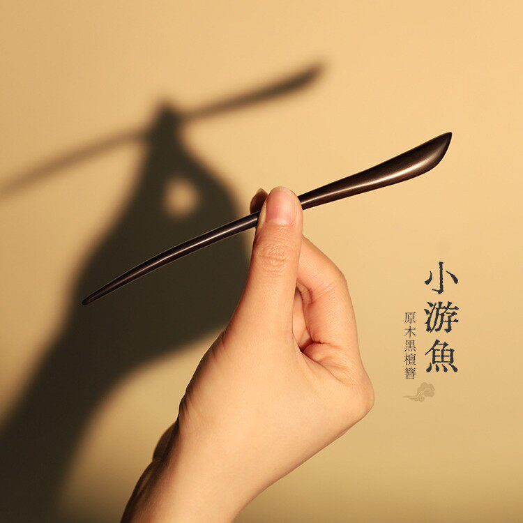 新中式国风黑檀木发簪古风女盘发簪子中国风汉服发钗日常通勤发饰