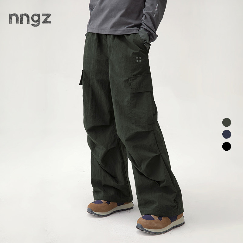 NNGZ山系户外女童工装裤秋季儿童运动伞兵裤百搭直筒裤童装休闲裤