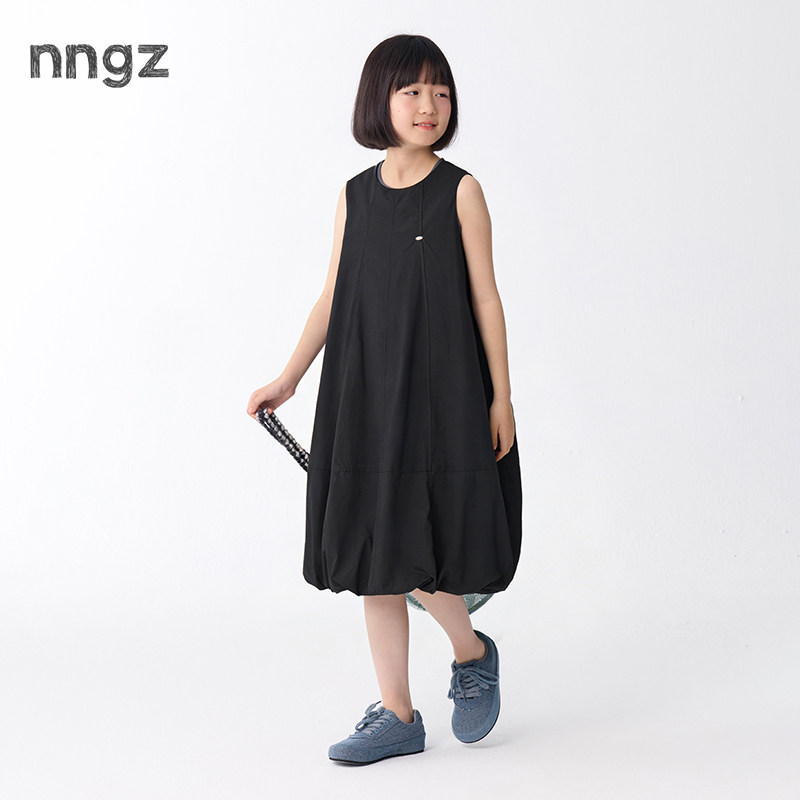 NNGZ设计师女童花苞连衣裙26夏季新款儿童洋气时髦背心裙童装裙
