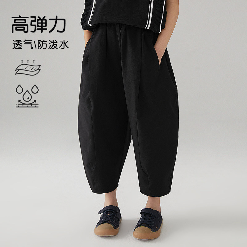 NNGZ女童夏季设计师风速干裤干爽透气儿童运动裤新款防泼水裤子