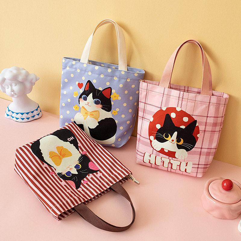 手提包生日伴手礼卡通高颜值礼品袋可爱小猫宝妈手拎上班饭盒女包,箱包皮具/热销女包/男包,时尚帆布包,淘宝优惠券,粉丝福利购,淘宝优惠卷