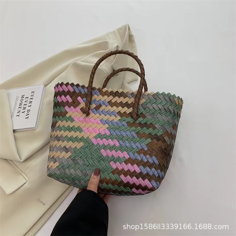 菜籃子包編織包海邊沙灘手拎包女