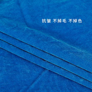 天蓝色/宝蓝色金丝绒布桌布乒乓球台台布/会议桌布展柜前台签到台