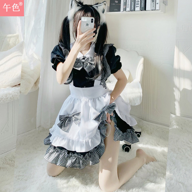 女仆装cos洛丽塔性感黑丝萌系可爱Lolita连衣裙猫系制服诱惑套装