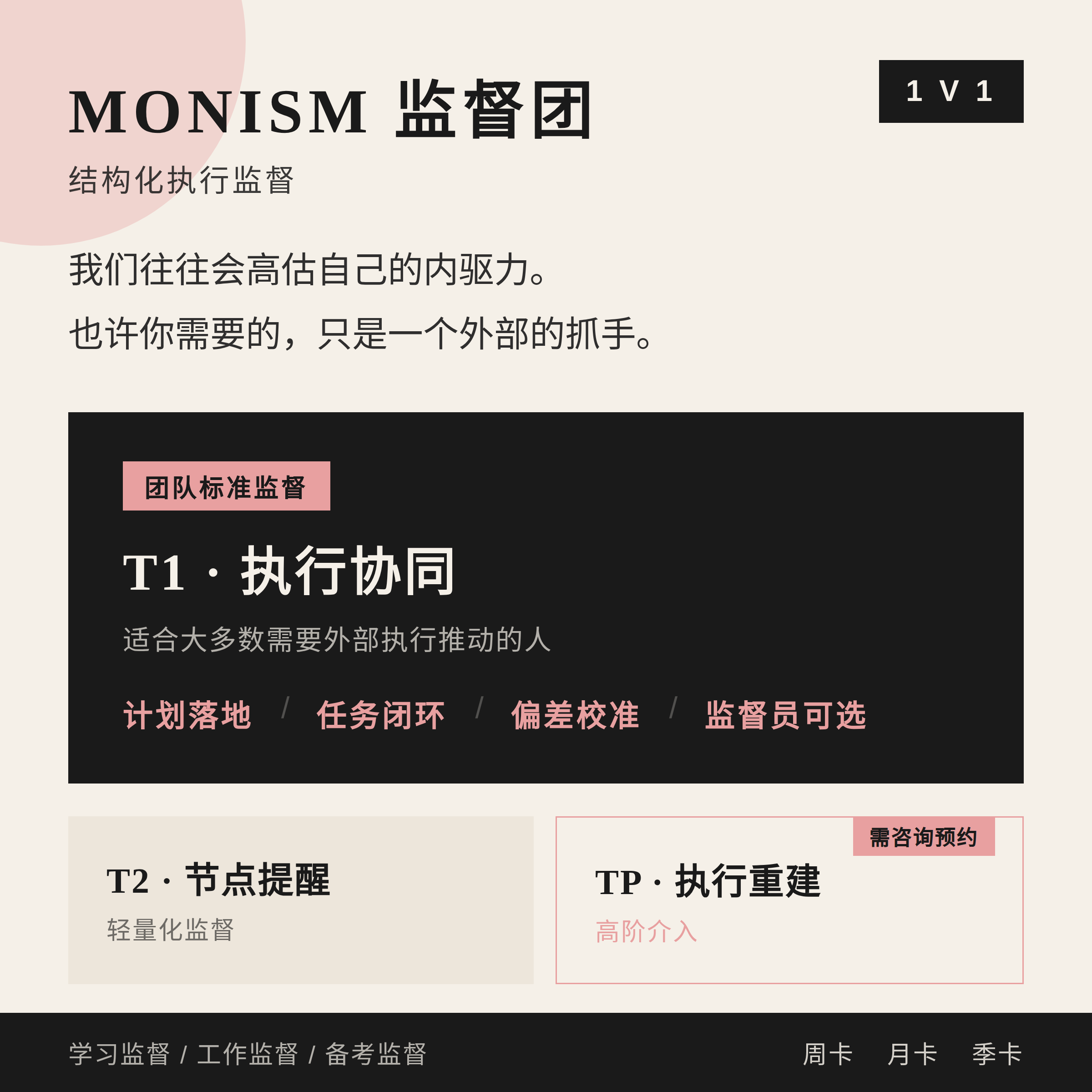 Monism学习监督｜工作监督｜认知复盘｜考研考公执自律执行力重塑