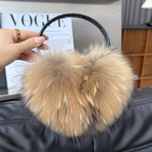 狐狸毛耳罩女冬季 保暖简约时尚 貉子毛耳暖耳捂护耳包皮草毛绒耳套