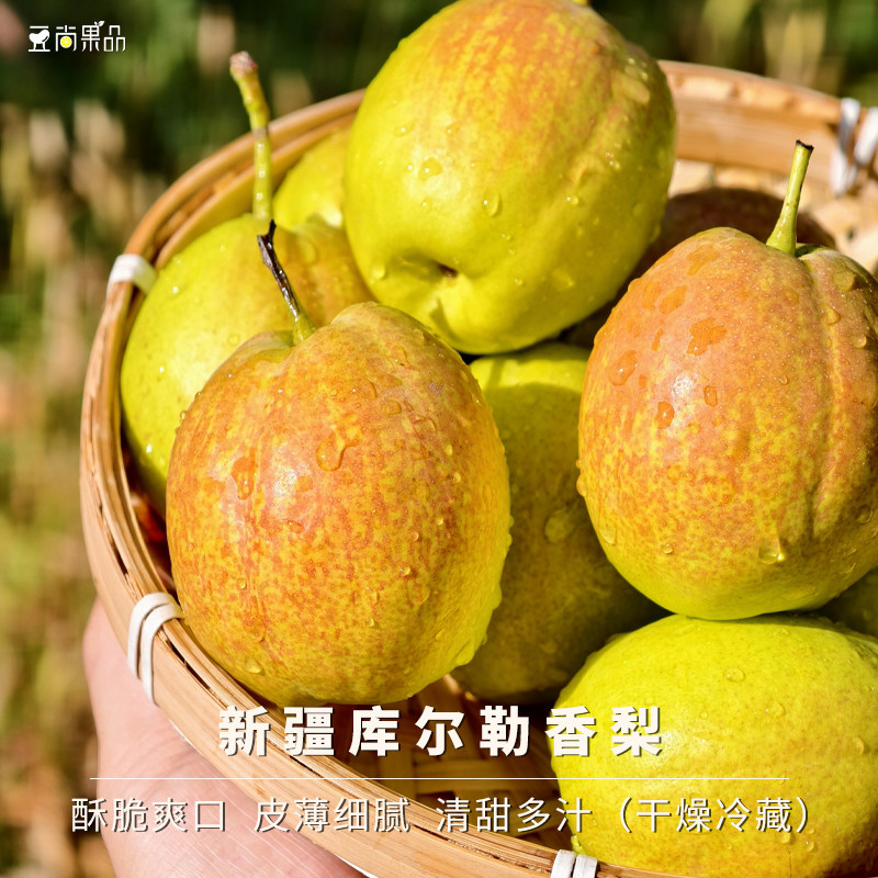 豆尚果品新疆库尔勒香梨子酥脆香甜化渣汁多清甜特级大果精美礼盒