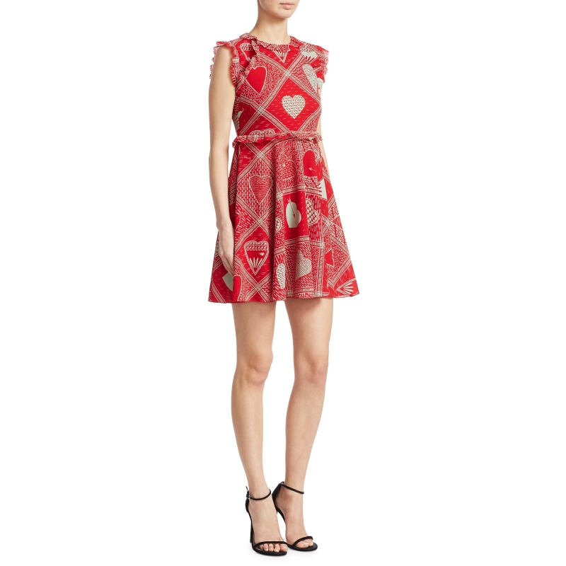 RED Valentino »ªÂ×ÌìūŮװ Ó¡»¨°ÙñÞÔ²ÁìÎÞÐäÁ¬ÒÂȹ¡¾ËÄÕÛ¡¿
