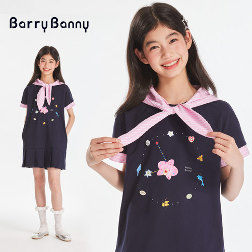 BarryBanny女童连衣裙学院风