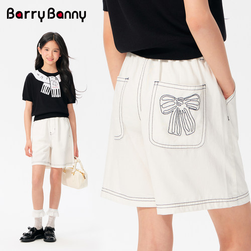 BarryBanny女童牛仔短裤五分裤
