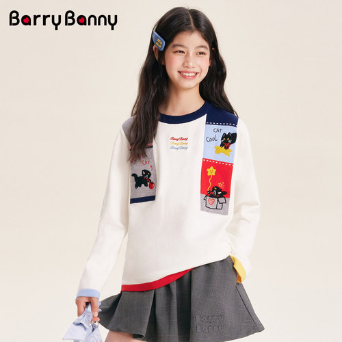 BarryBanny女童套头毛衣针织衫