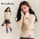 复古玫瑰刺绣开衫 BarryBanny女童连帽针织衫 法式 新款 外套 2026春季