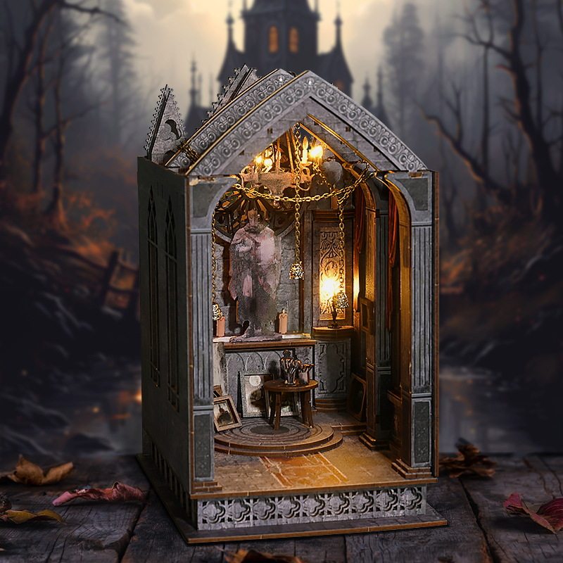 手工diy小屋沉静夜祈 3D立建筑/DIY小屋/拼