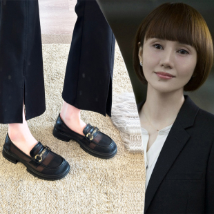 女一脚蹬网面单鞋 工作鞋 2026新款 jk薄款 春夏透气小皮鞋 网纱乐福鞋