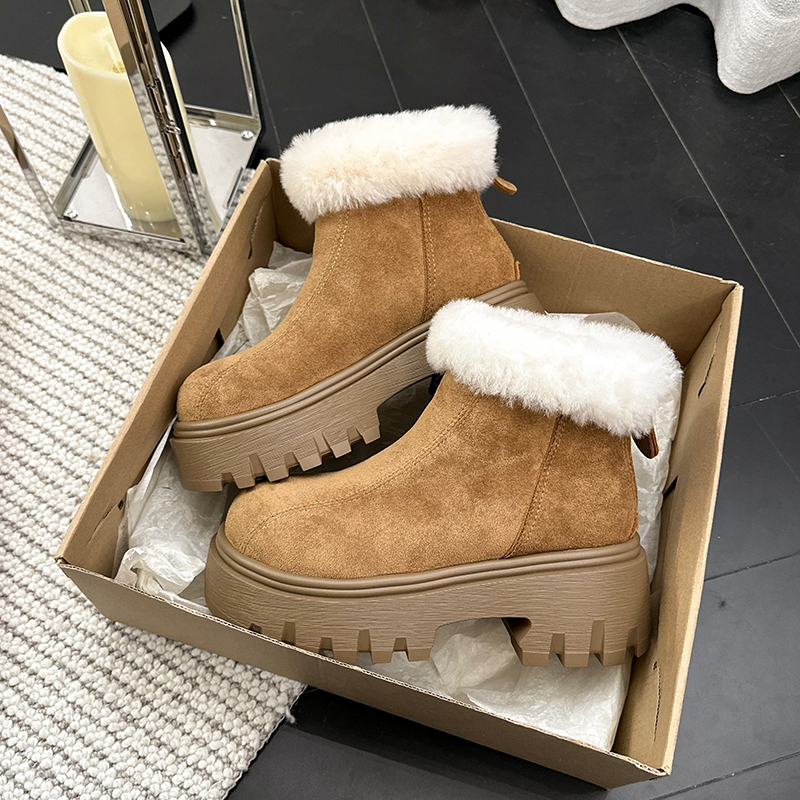 增高马丁靴女英伦风加绒短靴