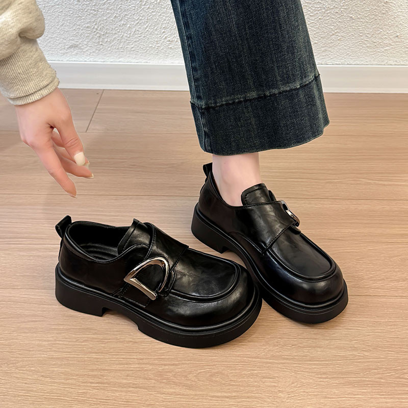 jk女鞋英伦风厚底小皮鞋一脚蹬黑色乐福鞋2026春秋单鞋百搭工作鞋,女鞋,乐福鞋（豆豆鞋）,淘宝优惠券,粉丝福利购,淘宝优惠卷