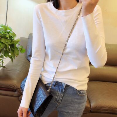内搭圆领纯棉打底衫秋冬季秋冬季