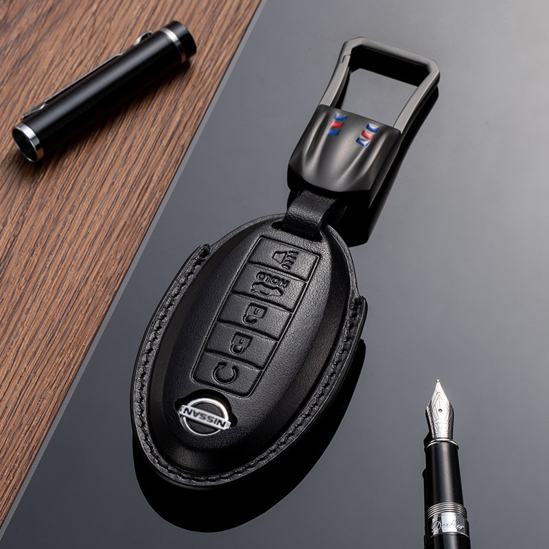 适用日产途乐钥匙套尼桑Y62专用汽车钥匙包真皮锁扣男高档保护壳