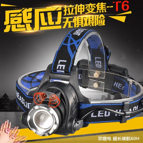 银诺感应变焦超亮远射LED头灯