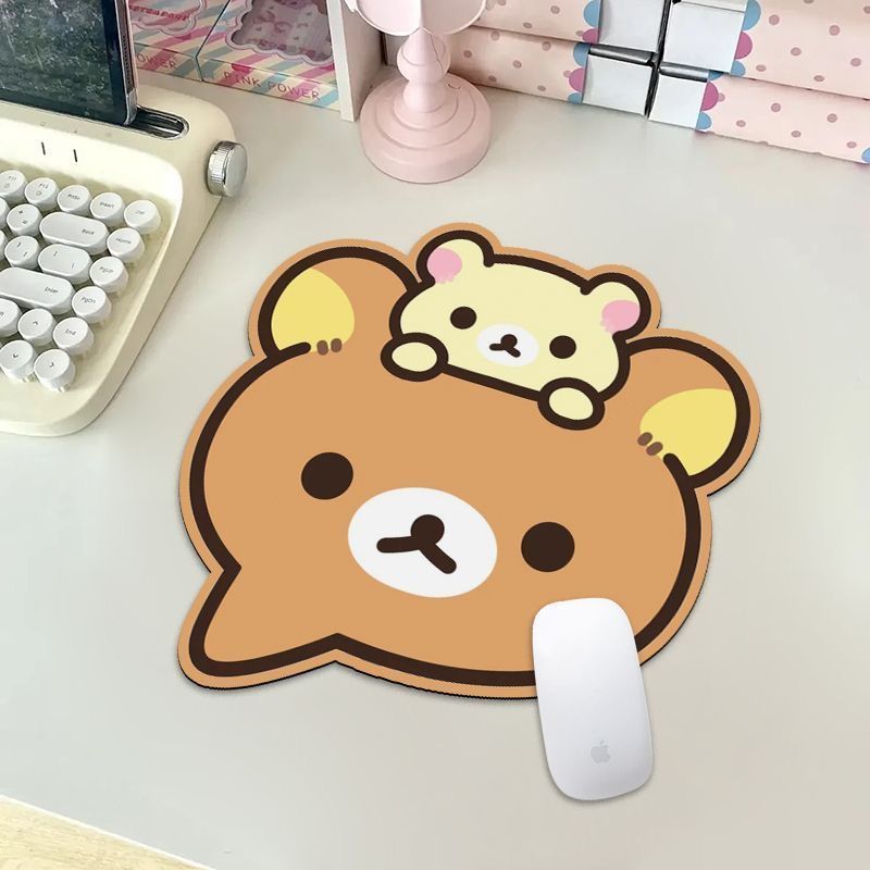 轻松熊可爱异形搞笑宿舍办公家用创意杯垫桌垫鼠标垫小号女生