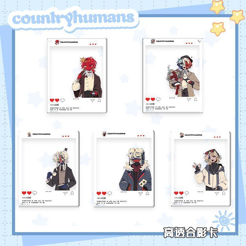 countryhumans五常瓷美法俄英周边ins框拍立得系列亚克力透卡挂件