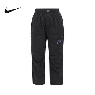 070 IO2313 Nike耐克男新款 休闲百搭透气舒适灰色儿童运动梭织长裤