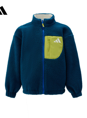 adidas阿迪达斯2025冬季新款大儿童双面穿外套保暖棉服夹克KC0215