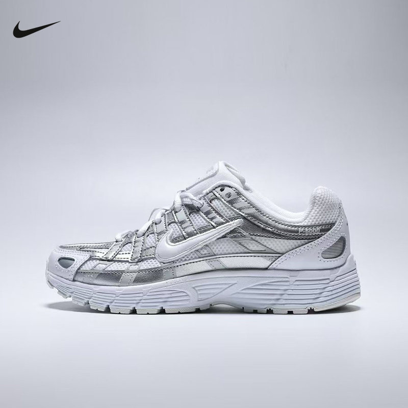 Nike耐克女鞋26秋新款大童运动鞋P-6000白银复古老爹鞋HV5064-104