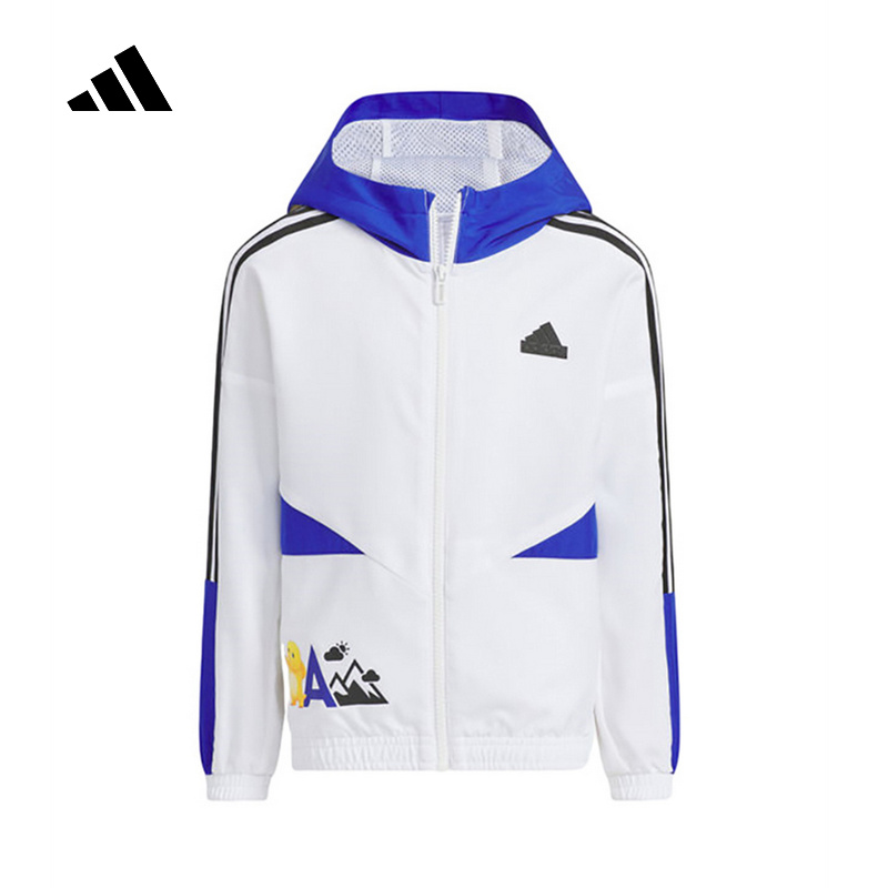 Adidas阿迪达斯男童女童2025春夏新款梭织夹克运动外套童装JC6878
