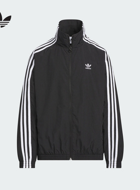 Adidas阿迪达斯男大童新款休闲夹克时尚舒适梭织运动外套KQ5491