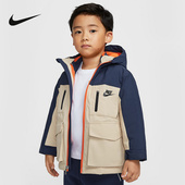 Nike耐克小童新款 410 运动棉服三合一休闲学院风绗缝夹克IR0005