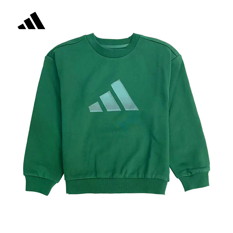 adidas阿迪达斯秋季新款圆领针织套头运动上衣男大童卫衣 KS0645