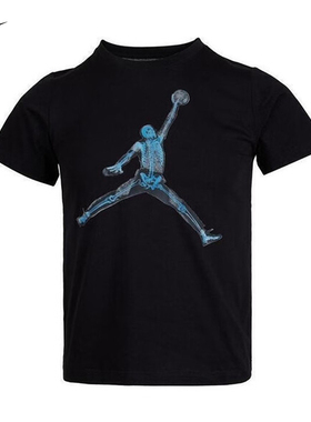 NIKE耐克短袖男夏新款Jordan印花透气黑色圆领运动T恤IO2797-010