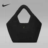 Nike耐克女休闲时尚 简约手提收纳仿羊羔绒托特包单肩包IQ3198 045